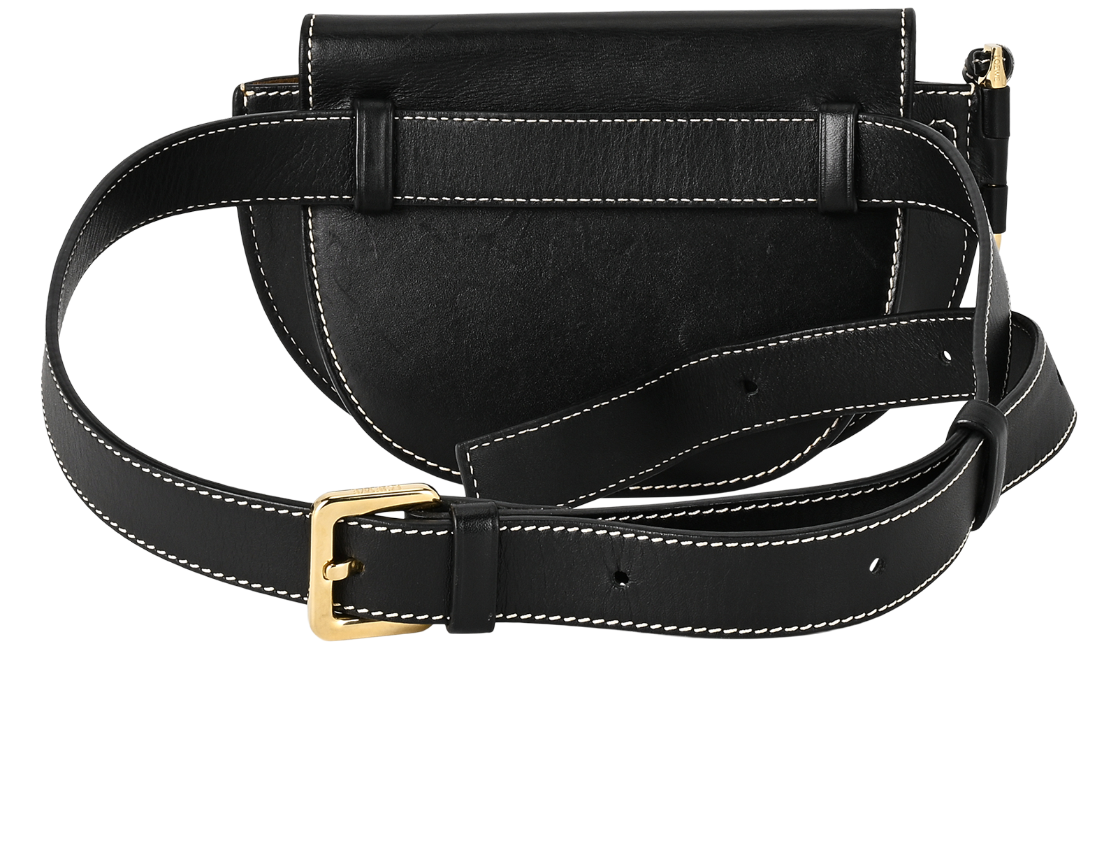 Mini Gate Belt Bag, &pound;850, Handbags, Black, Leather, Back view